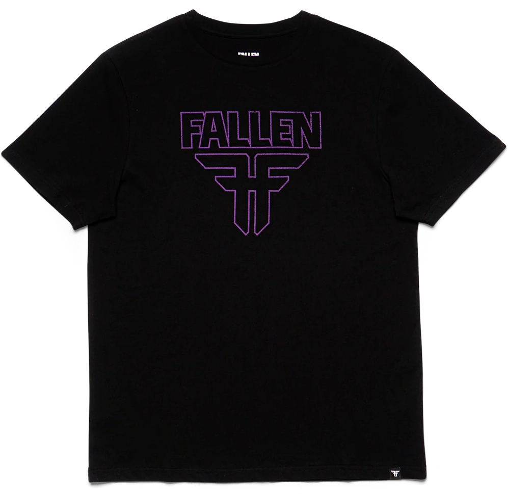 Fallen Insignia Tee, Black Purple