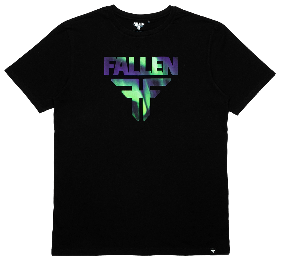 Fallen Insignia Tee, Black Purple Green