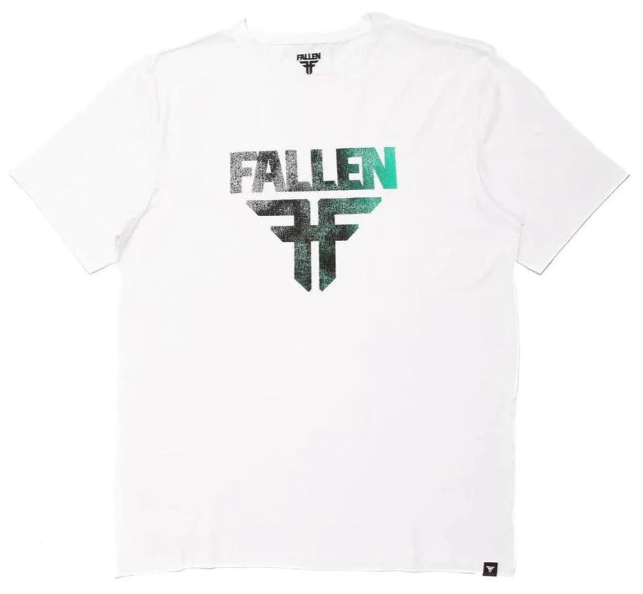Fallen Insignia Tee, White Gradient