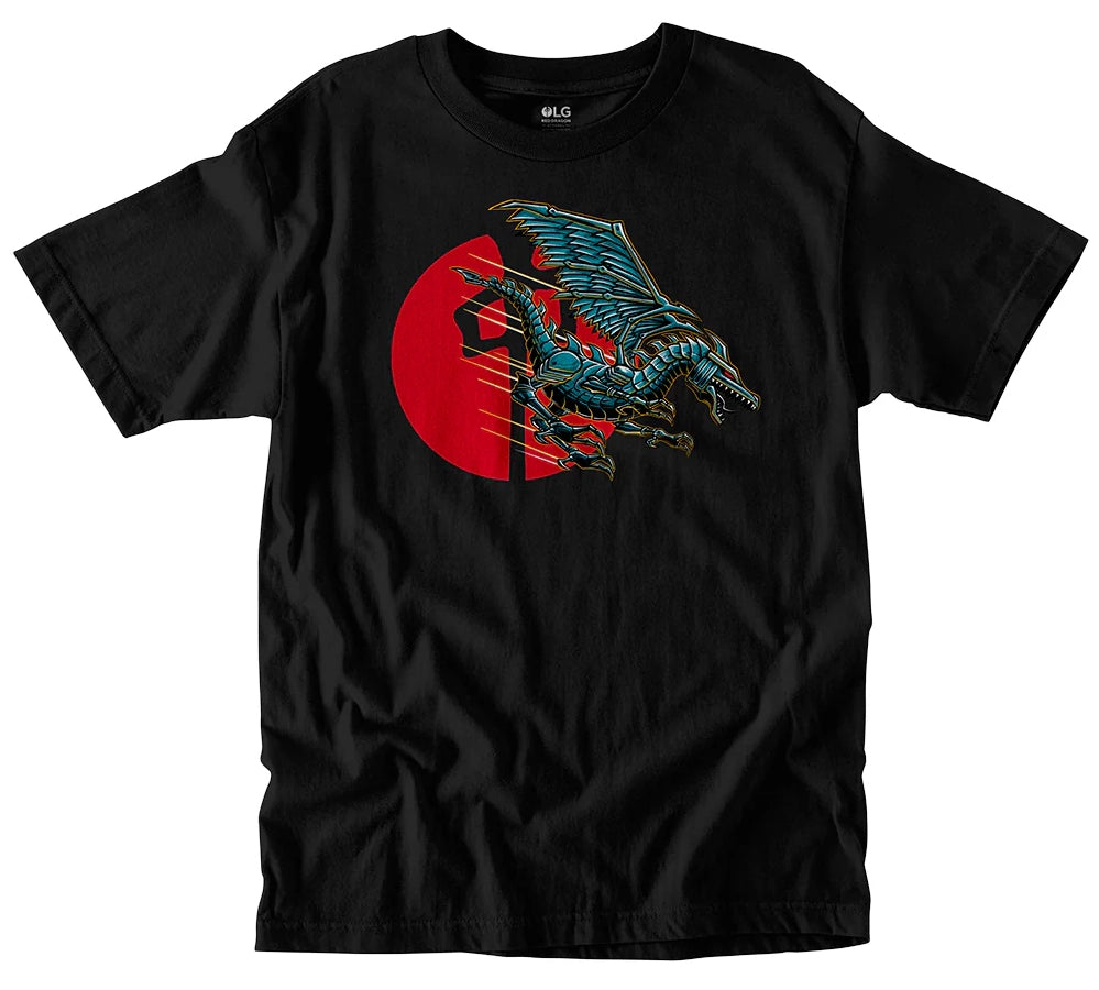 RDS Death Dragon Tee in black with bold dragon graphic and gothic style—made from soft cotton with a relaxed, skate-friendly fit.