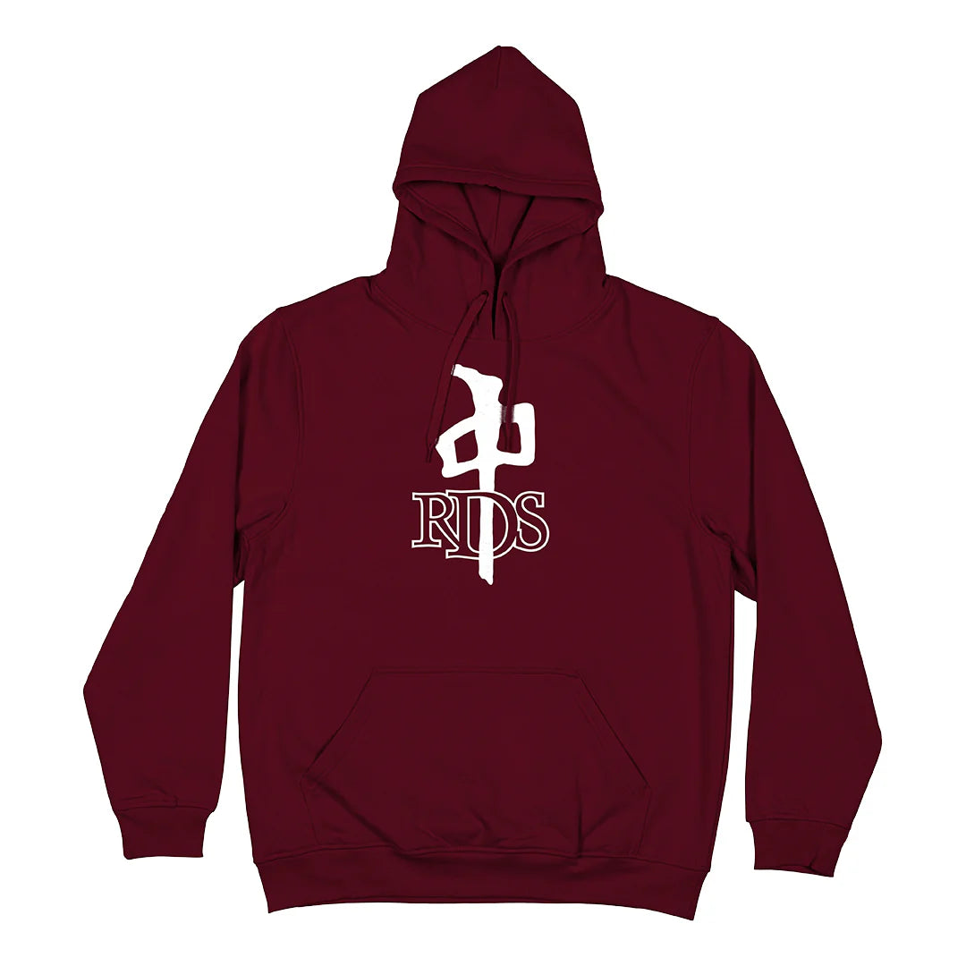 RDS OG Hoodie in maroon with white Chung logo on chest
