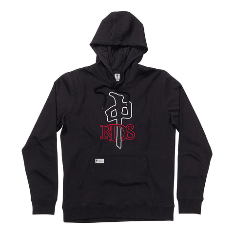 RDS OG Outline Hoodie, Black White Red