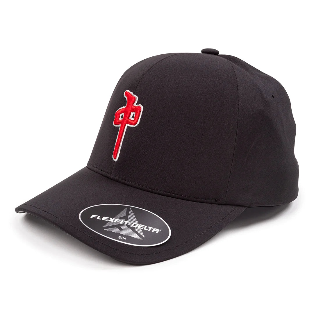 RDS Flexfit Delta OG Puffy Hat, Black Red
