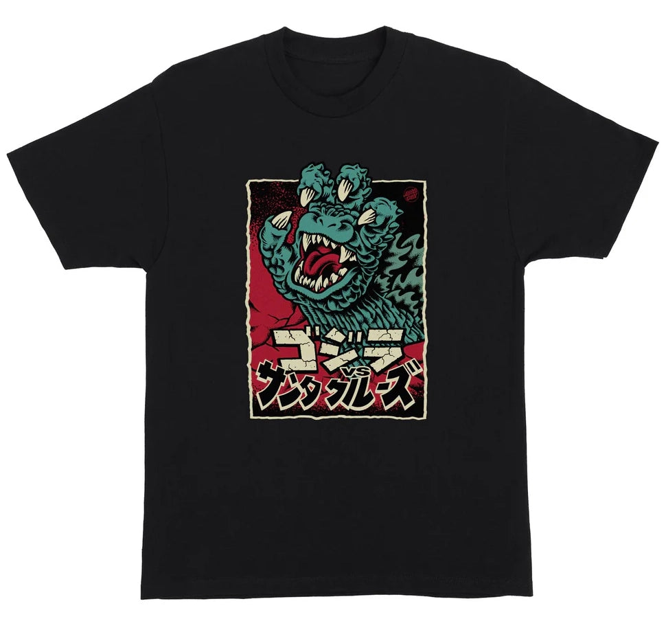 ✨️ゲリラセール✨️9500→8500✨️希少LIMITED EDITION26cm Santa Cruz x Godzilla Hand Front Tee, Black – SK8 Clothing