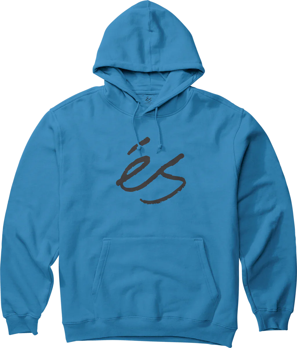 eS Script Hoodie, Pacific Blue