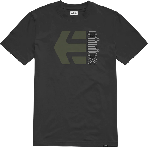 etnies Corp Combo Tee, Black Green White