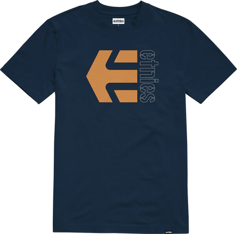 etnies Corp Combo Tee, Navy Orange White