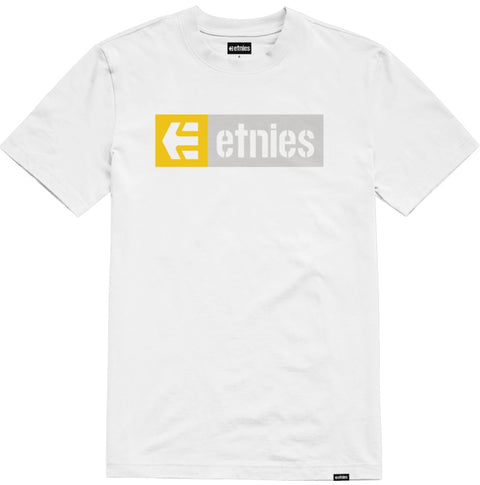 etnies New Box Tee, White Grey Yellow