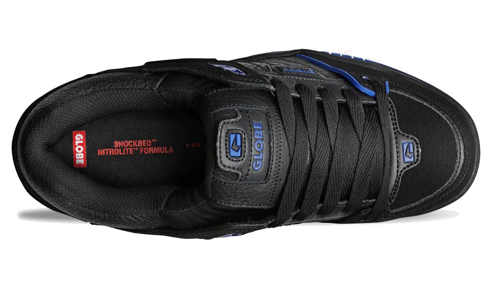 Globe Fusion Shoe, Black Blue