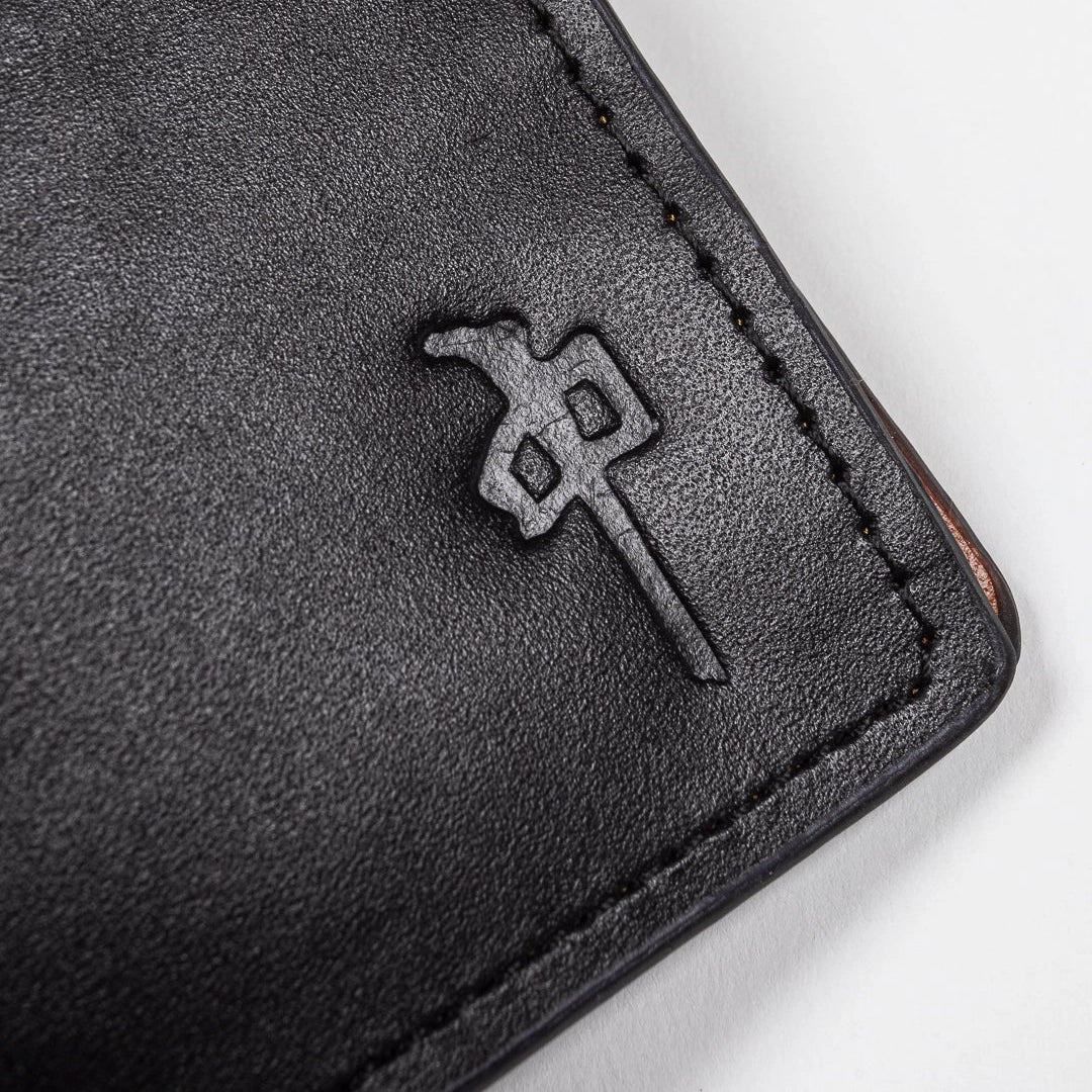 RDS Leather Bifold Wallet, Black Tan
