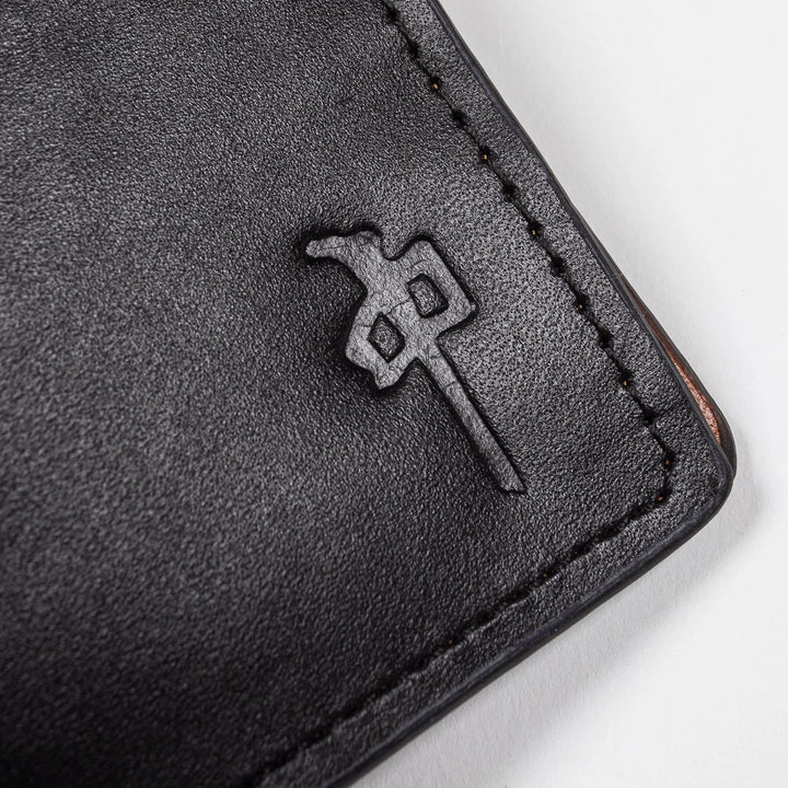 RDS Leather Bifold Wallet, Black Tan