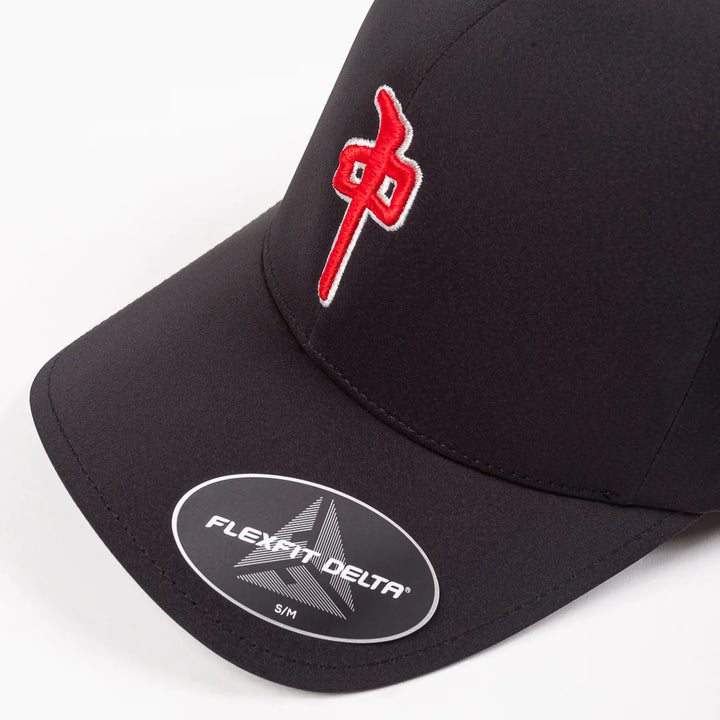RDS Delta Flexfit OG Puffy Hat, Black Red Grey