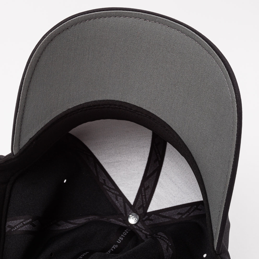 RDS Delta Flexfit OG Puffy Hat, Black Red Grey