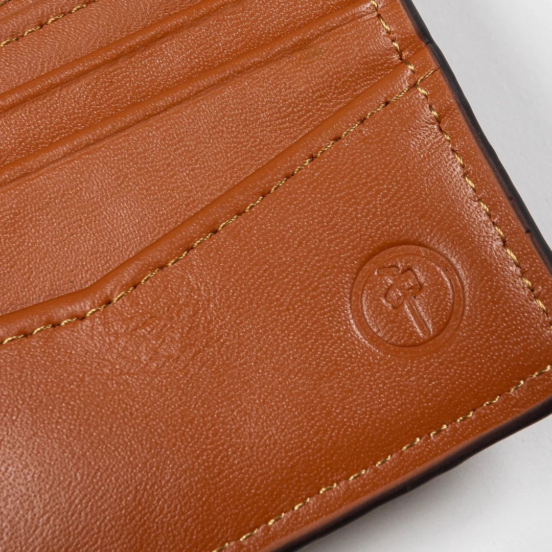 RDS Leather Bifold Wallet, Black Tan