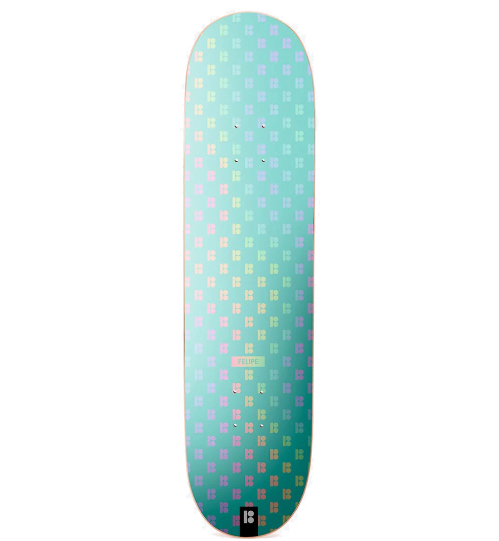 Plan B LEW Felipe Gustavo 8.0" Skateboard Deck with holographic foil ink
