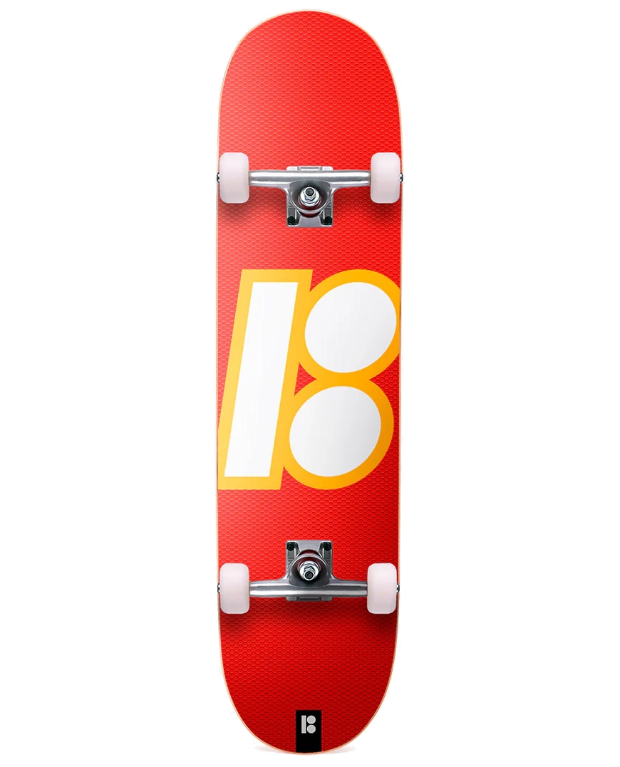 Plan B Slanted OG Red 7.75 Complete Skateboard with embossed graphic and low concave