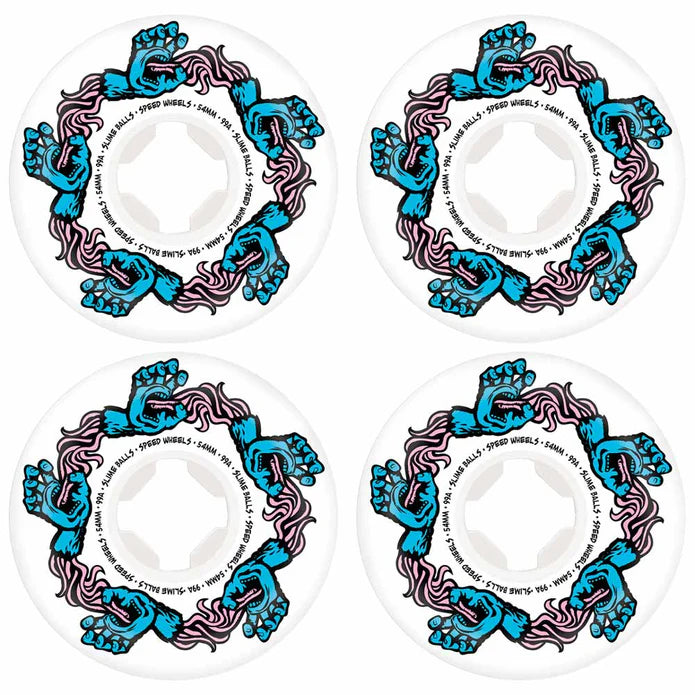Slime Balls Infinity Hand Speedballs 99a 54mm Wheels, White – SK8
