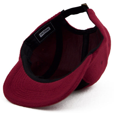 Voltfust Fuzz Strap Back Hat, Red Black