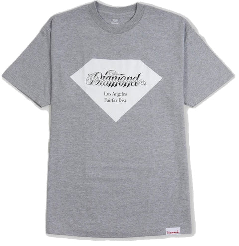 Diamond Supply Co District Tee, Heather Grey