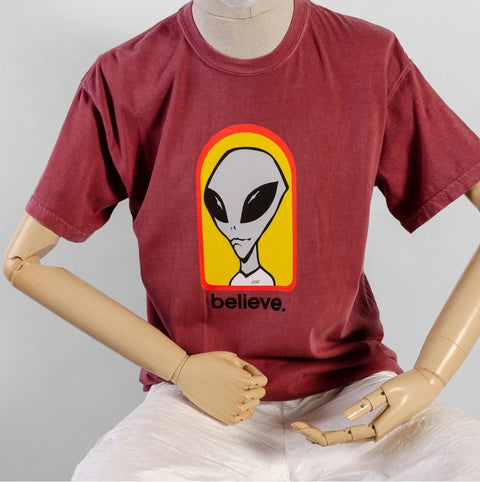 Alien Workshop Believe Tee, Maroon