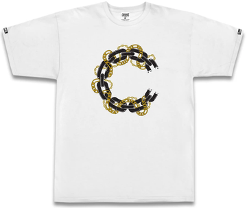 Crooks & Castles C Chain Script Tee, White