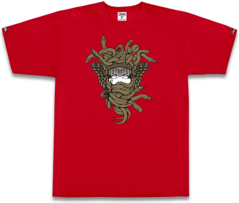 Crooks & Castles Gold OG Medusa Tee, Red