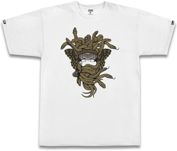 Crooks & Castles Gold OG Medusa Tee, White