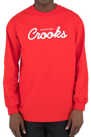Crooks & Castles New Team LS Tee, Red