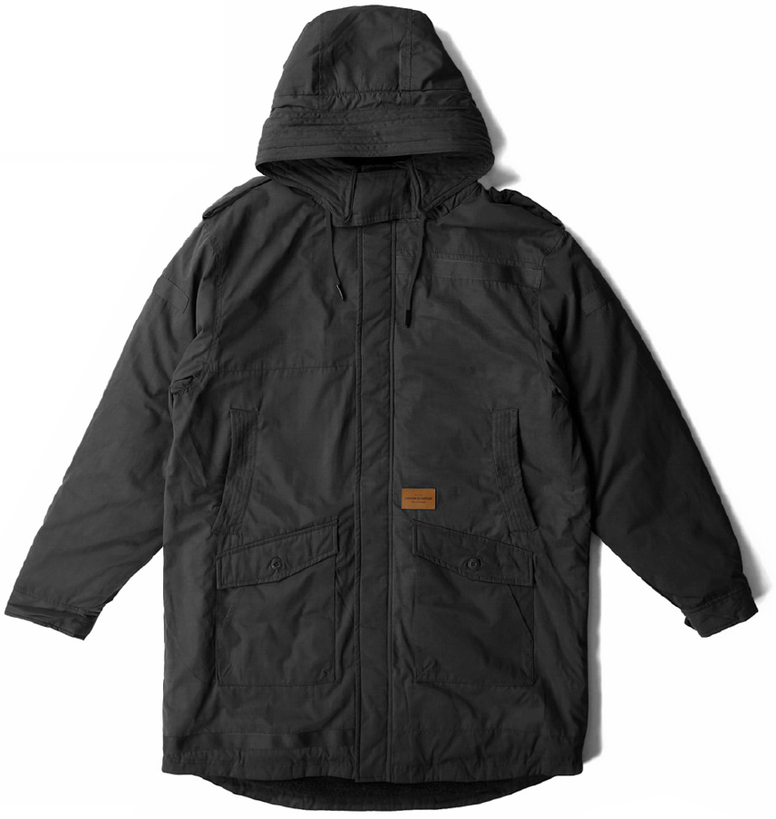 Crooks Castles Quaay-Day Parka Jacket, Black โ SK8 Clothing