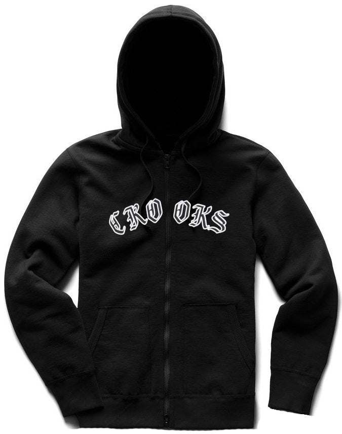 Crooks & Castles Gothic Zip Hoodie, Black