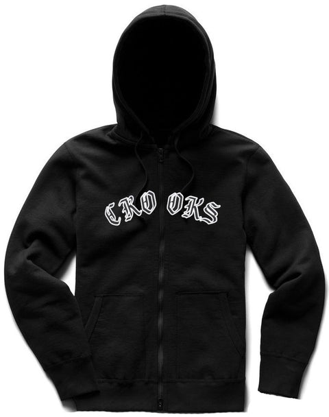Crooks & Castles Gothic Zip Hoodie, Black