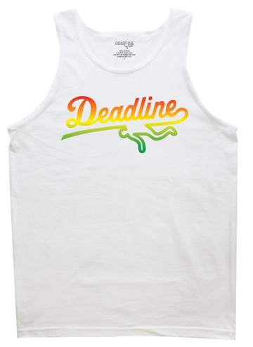 Deadline Gradient Rasta Tank, White