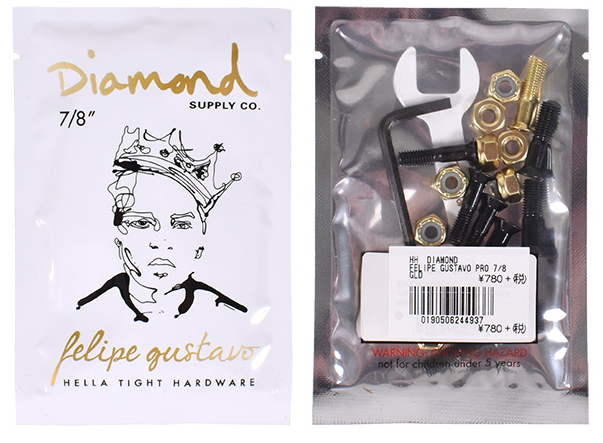 Diamond Supply Co Felipe Gustavo Hella Tight 7/8" Allen Hardware, Gold