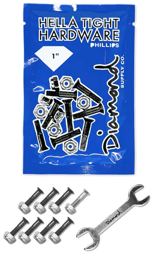 Diamond Supply Co Hella Tight 1" Phillips Hardware, Silver