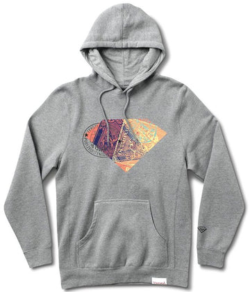 Diamond Supply Co Trotter Hoodie, Heather Grey
