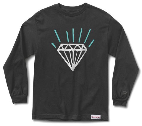 Diamond Supply Gem LS Tee, Black