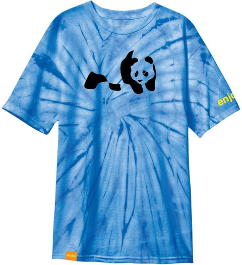 Enjoi Panda Premium Tee, Blue Pinwheel Tie Dye