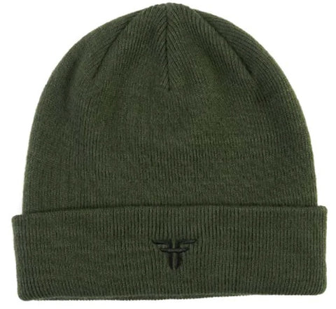 Fallen Trademark Embroidered Beanie, Forest Green