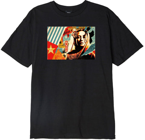 OBEY Welcome Visitor Tee, Black