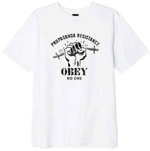Obey Resist Fist Tee, White