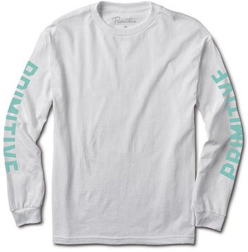 Primitive Block LS Tee, White