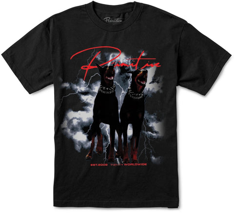 Primitive Friends Wash Tee, Black