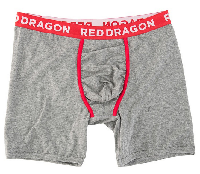 RDS Boxers, Heather Grey Red