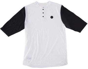 RDS Hater 3/4 Sleeve Henley, White Black