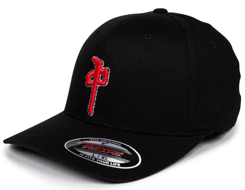 RDS OG Puffy FlexFit Hat, Black Red Platinum