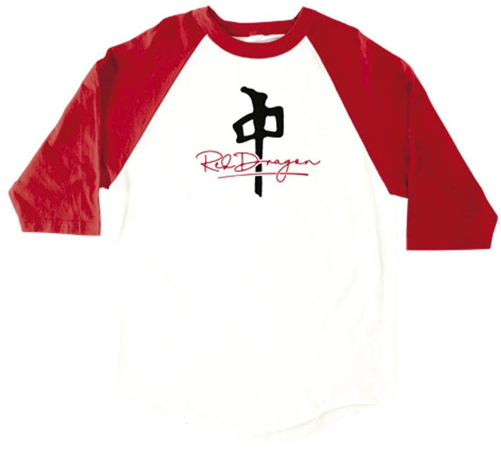 RDS Signature 3/4 Sleeve Tee, White Red