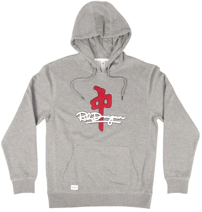 RDS Signature Chenille Hoodie, Athletic Grey Red
