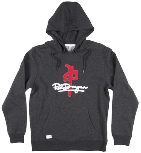 RDS Signature Chenille Hoodie, Charcoal Red