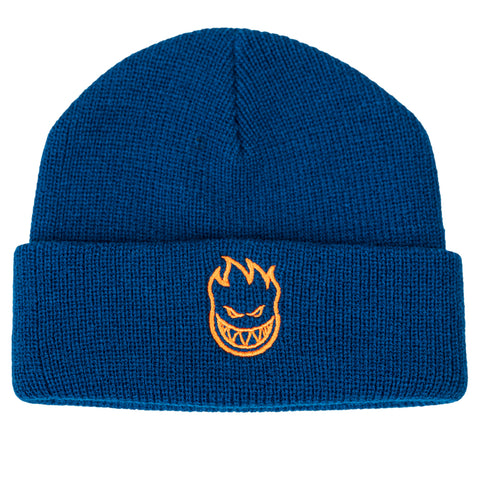 Spitfire Bighead Cuff Beanie, Navy Orange