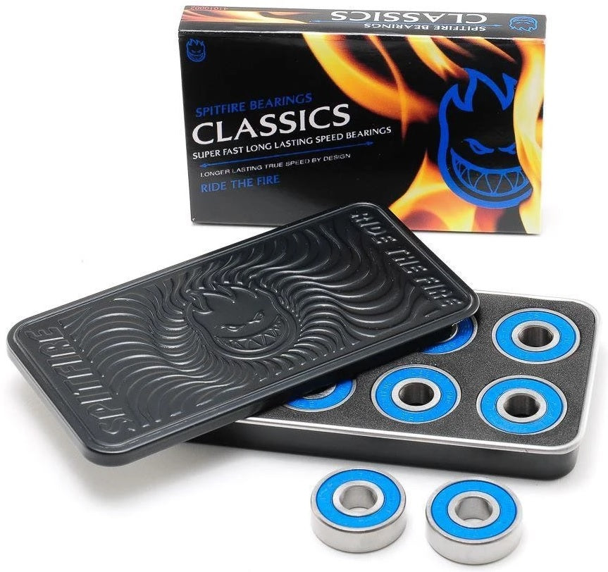 Spitfire Classic Bearings offer smooth roll, durability, and fast performance—reliable choice for street, park, or transition skating.